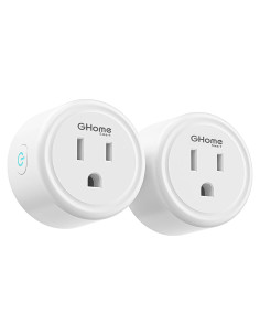 Enchufe Inteligente GHome 15A WiFi 5GHz Control Remoto 2 Pzas