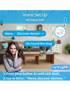 Enchufe Inteligente YNF 4 Pack Control Remoto Alexa 2