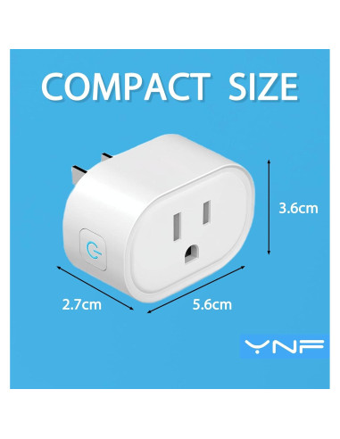Enchufe Inteligente YNF 4 Pack Control Remoto Alexa