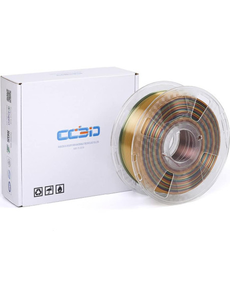 Filamento PLA Multicolor CC3D Silk Rainbow 1.75mm 1KG