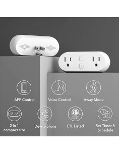 Enchufe Inteligente HBN Doble Toma 15A Control Remoto 2