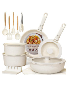 Juego de Ollas y Sartenes Astercook 21 Pzs Antiadherente