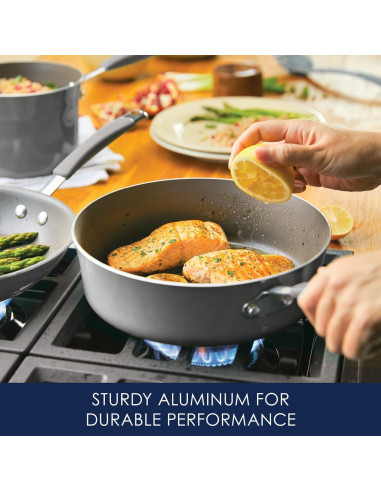 Juego de Ollas y Sartenes Rachael Ray Cucina 12 Piezas Gris