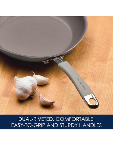 Juego de Ollas y Sartenes Rachael Ray Cucina 12 Piezas Gris