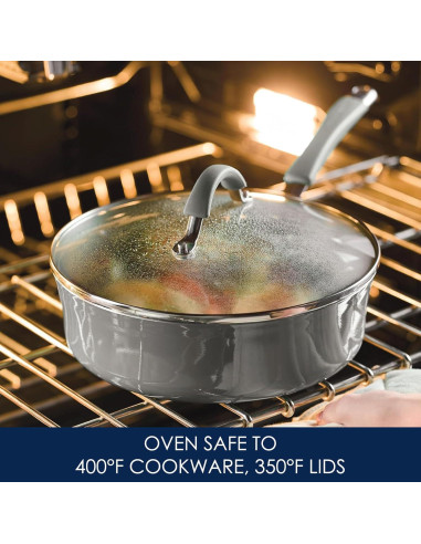 Juego de Ollas y Sartenes Rachael Ray Cucina 12 Piezas Gris