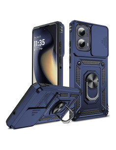 Funda LeYi para Moto Edge 2024 - Protección Militar Azul