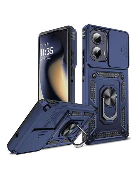 Funda LeYi para Moto Edge 2024 - Protección Militar Azul Funda LeYi para Moto Edge 2024 - Protección Militar Azul