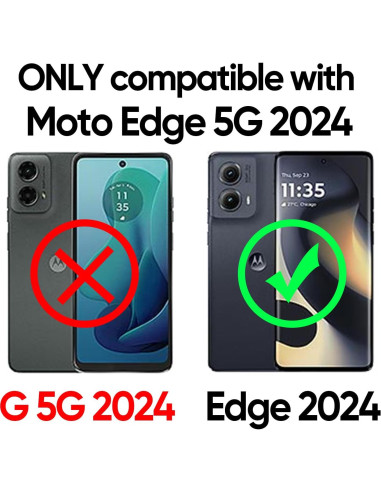 Funda LeYi para Moto Edge 2024 - Protección Militar Azul