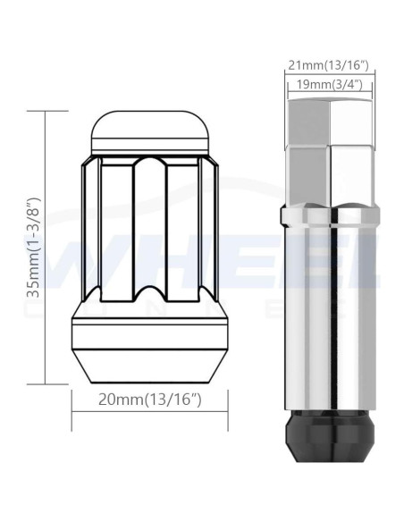 Tuercas de Rueda WHEEL CONNECT M12x1.5 Acorn Juego de 20 Tuercas de Rueda WHEEL CONNECT M12x1.5 Acorn Juego de 20