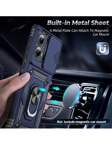 Funda LeYi para Moto Edge 2024 - Protección Militar Azul