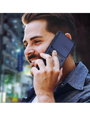 Funda LeYi para Moto Edge 2024 - Protección Militar Azul