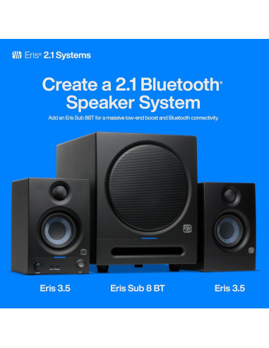 Monitores de Estudio PreSonus Eris 3.5 - 50W, 2 Unidades