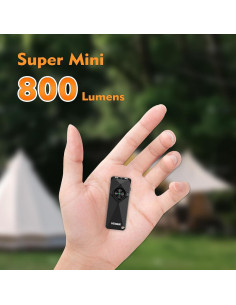 Linterna de Llavero VTIGER K1, 800 Lúmenes, USB Recargable 2