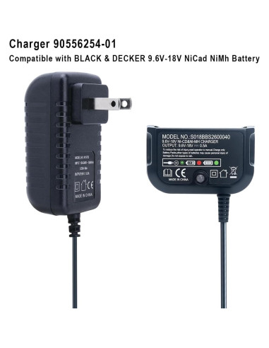 Cargador de Batería Elefly 9.6V-18V Compatible Black & Decker