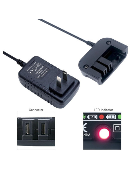 Cargador de Batería Elefly 9.6V-18V Compatible Black & Decker