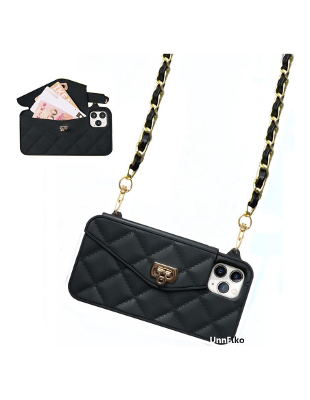 Funda Cartera UnnFiko para iPhone 14 Pro Max Negra