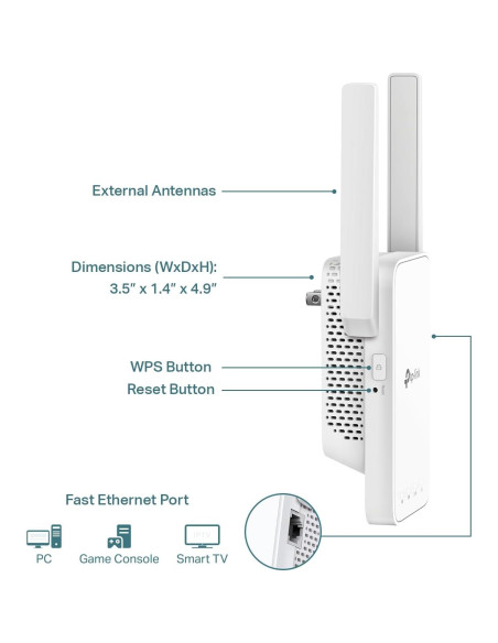 Extensor de WiFi TP-Link RE315 Doble Banda 1.2Gbps