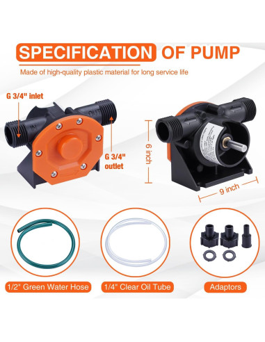 Bomba de Agua Manual TOPWAY para Taladro con Manguera 0.57kg