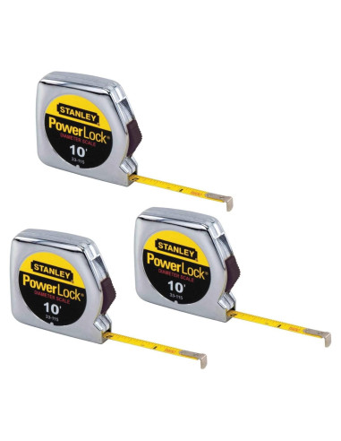 Regla de Cinta Stanley 33-115 3 m Pocket PowerLock 3 Pzas
