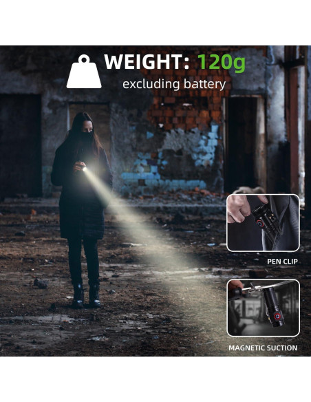 Paquete de 2 Linternas Soaljeyyy 5000 Lúmenes Recargables