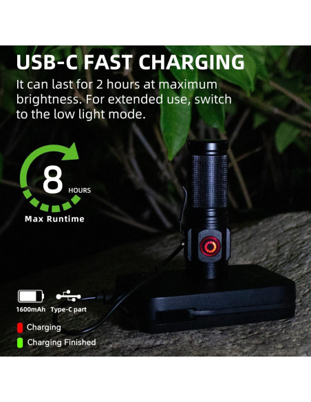 Paquete de 2 Linternas Soaljeyyy 5000 Lúmenes Recargables