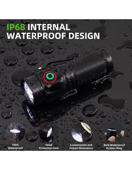 Paquete de 2 Linternas Soaljeyyy 5000 Lúmenes Recargables