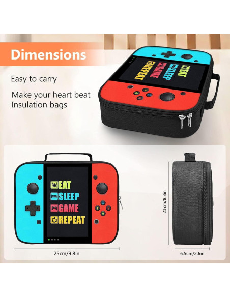 Caja de Almuerzo Gamer TILYTADLY Aislada 24.9x6.6x21.1cm