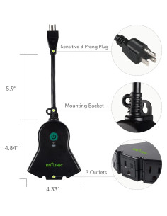 Enchufe Inteligente BN-LINK WiFi Exterior 3 Salidas IP44 2