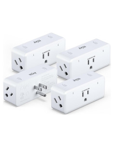 Enchufe Inteligente KMC Paquete de 4, 3 Salidas WiFi