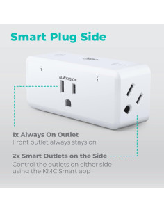 Enchufe Inteligente KMC Paquete de 4, 3 Salidas WiFi 2