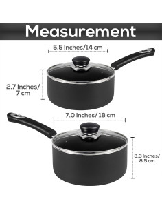 Juego de Olla y Cacerola Utopia Kitchen 1.81 kg Antiadherente 2