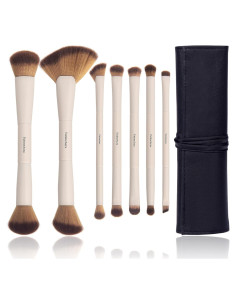 Set de Pinceles de Maquillaje Doble Extremo YutimeAura 7 Piezas