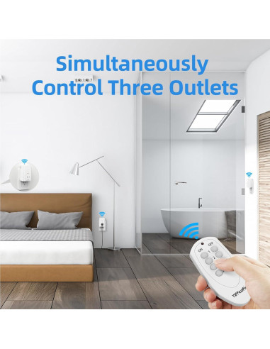Enchufe Control Remoto TiFFCOFiO 3 Enchufes 30m 15A