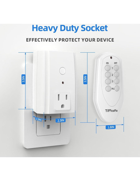 Enchufe Control Remoto TiFFCOFiO 3 Enchufes 30m 15A
