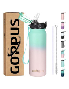 Botella de Agua GOPPUS 20 oz Acero Inoxidable Antifugas