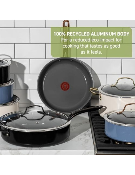 Juego de Utensilios de Cocina T-fal Preserve Cerámico 13 Pzas