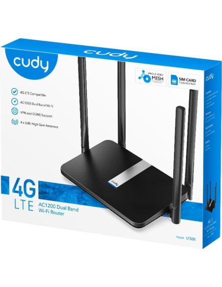Cudy AC1200 Router 4G LTE Desbloqueado con SIM 1200Mbps