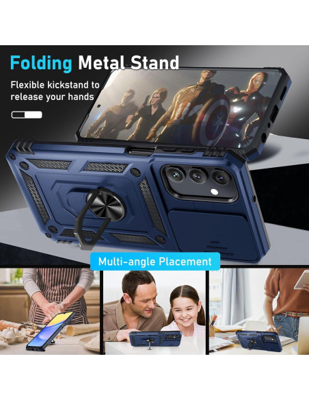 Funda Janmitta para Galaxy A15 5G con Soporte y Protector