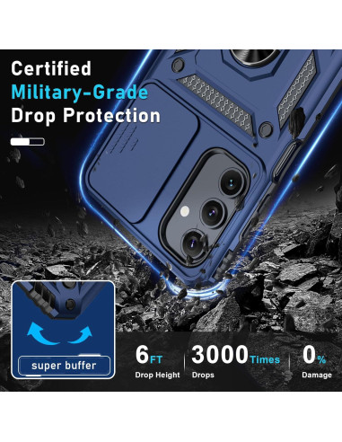 Funda Janmitta para Galaxy A15 5G con Soporte y Protector