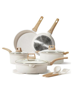 Juego de 14 Piezas de Ollas y Sartenes CAROTE Antiadherentes