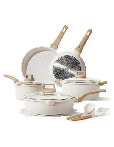 Juego de 14 Piezas de Ollas y Sartenes CAROTE Antiadherentes