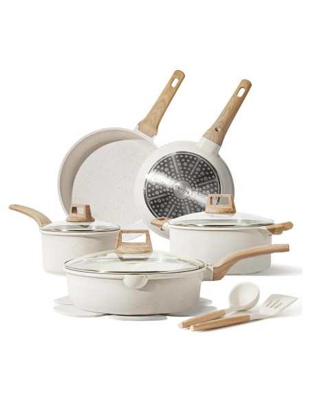 Juego de 14 Piezas de Ollas y Sartenes CAROTE Antiadherentes