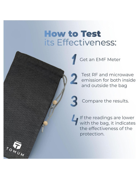 Funda Anti EMF TOMUM para Smartphone - Bolsa Negra 20cm