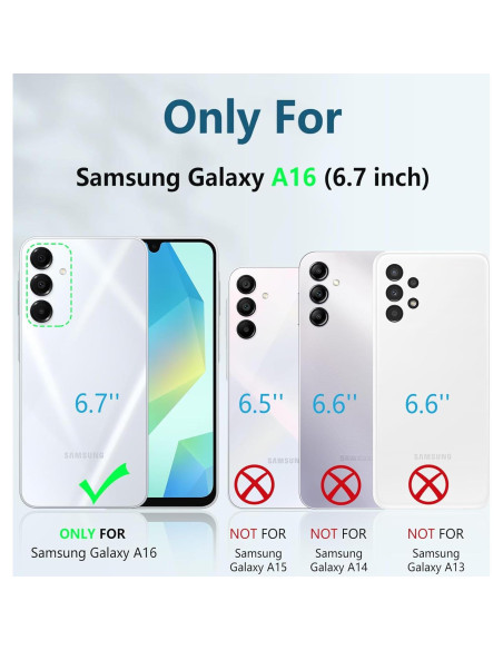 Funda FNTCASE para Samsung Galaxy A16 6.7" Resistente Rojo Funda FNTCASE para Samsung Galaxy A16 6.7" Resistente Rojo