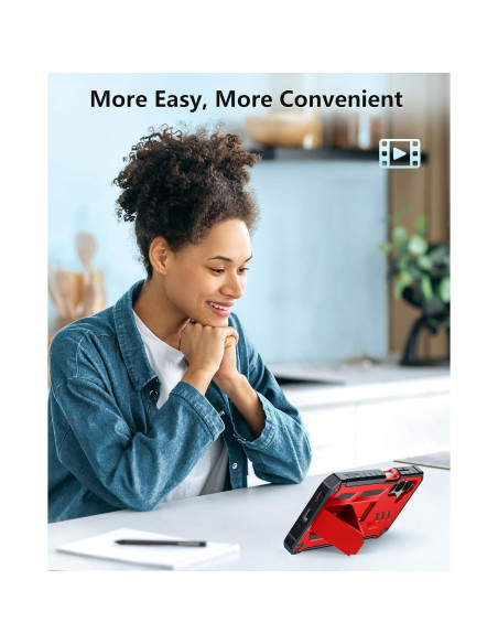 Funda FNTCASE para Samsung Galaxy A16 6.7" Resistente Rojo Funda FNTCASE para Samsung Galaxy A16 6.7" Resistente Rojo