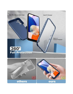 Funda FNTCASE para Samsung Galaxy A14 5G - Silicona Azul 2