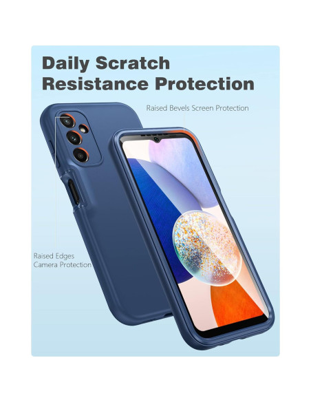 Funda FNTCASE para Samsung Galaxy A14 5G - Silicona Azul Funda FNTCASE para Samsung Galaxy A14 5G - Silicona Azul