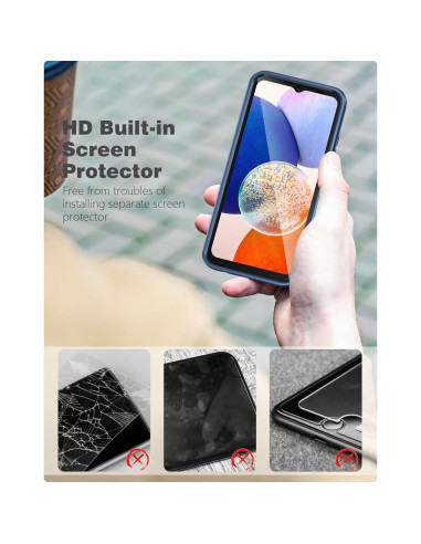 Funda FNTCASE para Samsung Galaxy A14 5G - Silicona Azul