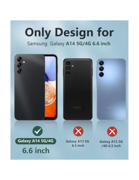 Funda FNTCASE para Samsung Galaxy A14 5G - Silicona Azul Funda FNTCASE para Samsung Galaxy A14 5G - Silicona Azul