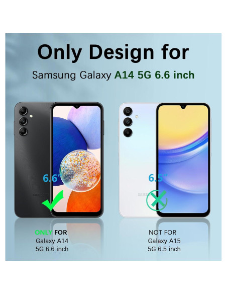 Funda FNTCASE para Samsung Galaxy A14 5G - Silicona Azul Funda FNTCASE para Samsung Galaxy A14 5G - Silicona Azul